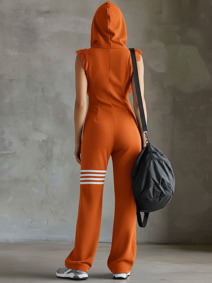 Emese - Conjunto Deportivo Retro De Una Pieza a Rayas