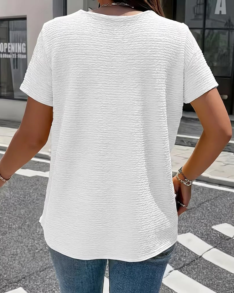 Gergina - Camiseta Con Cuello Peter Pan