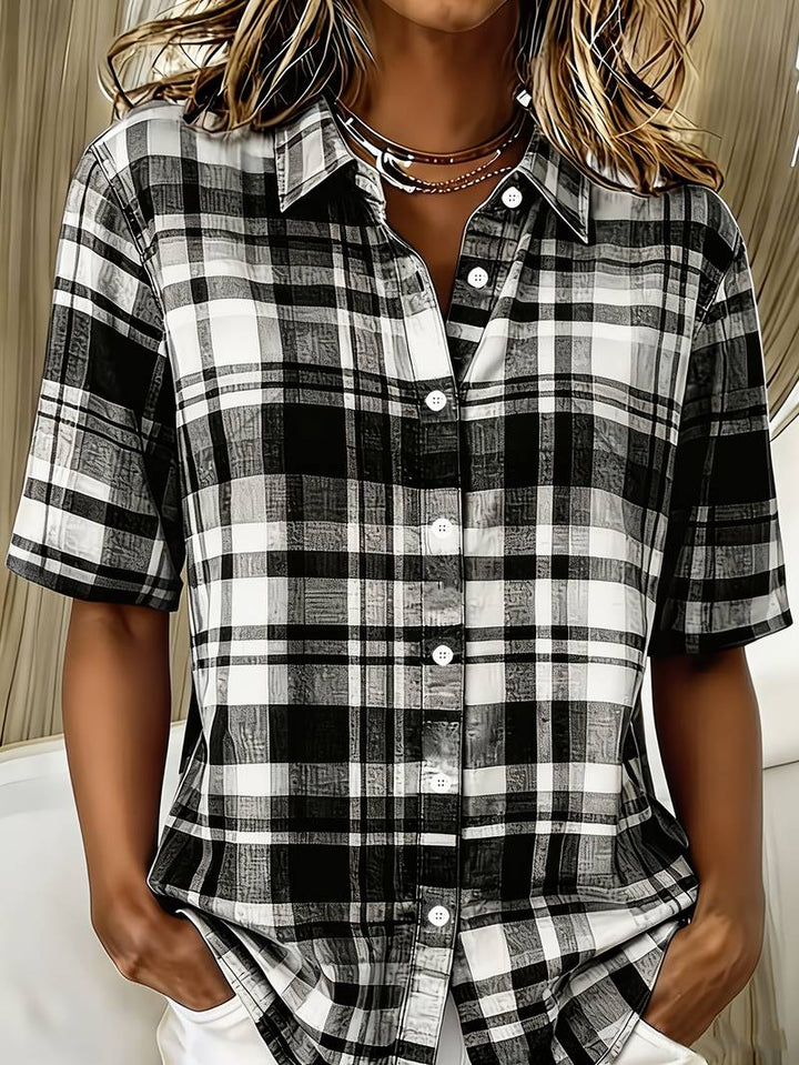 Endrita - Camisa Informal De Manga Corta Con Botones