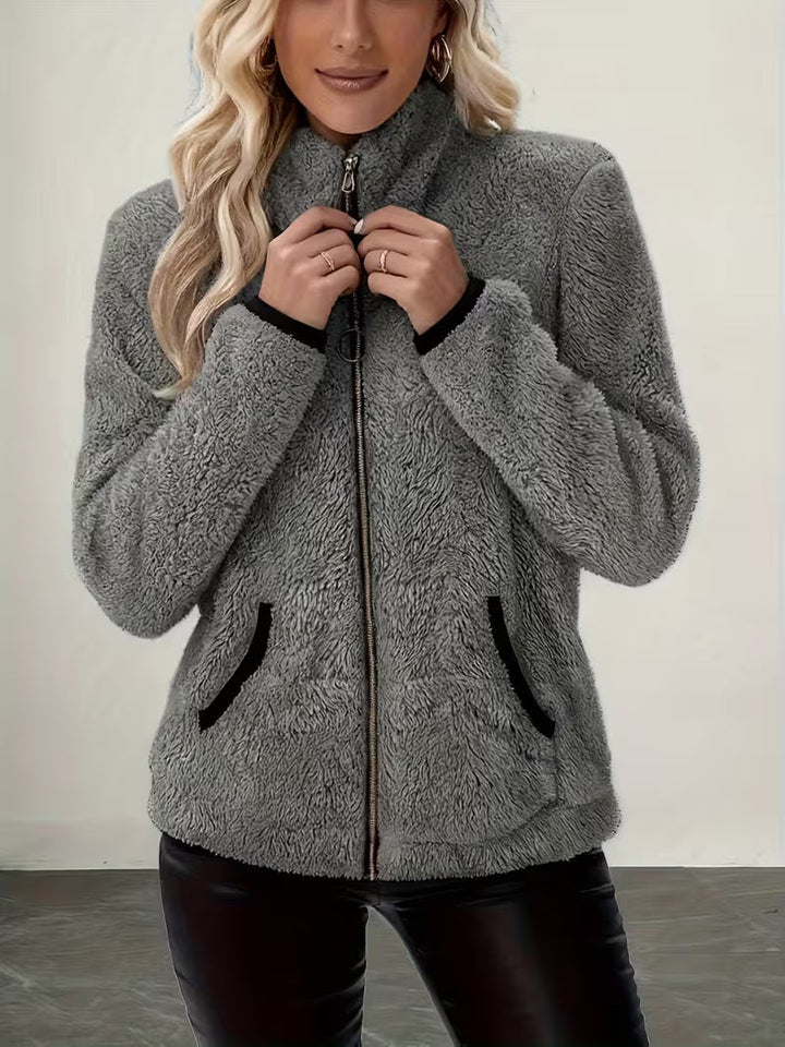 Galiena - Chaqueta De Manga Larga Con Cremallera Y Tejido Felpudo