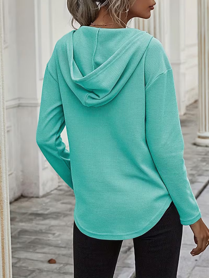 Heydi - Sudadera Con Capucha Manga Larga y Bajo Curvo