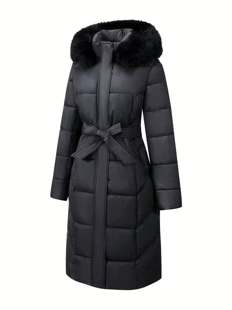 Inza - Chaqueta Acolchada Con Capucha Y Cinturón