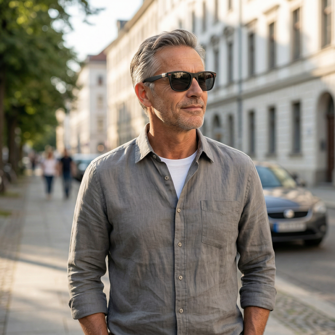 LuxFrame - Gafas De Sol Con Montura Cuadrada De Alta Gama