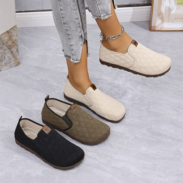 Malisaa - Zapatos Sin Cordones Con Costuras en Forma De Rombo
