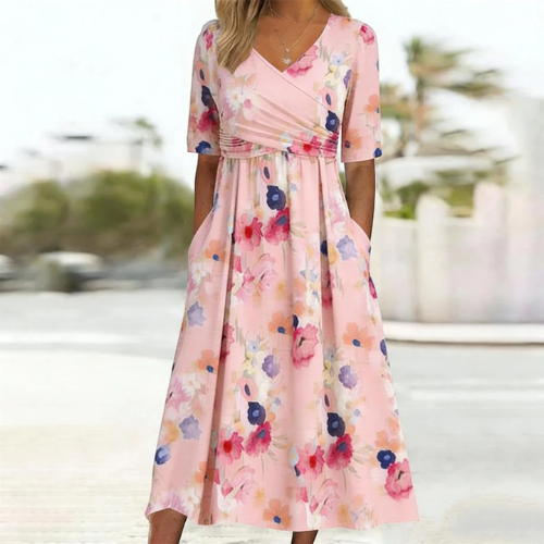 Janiya - Vestido Floral De Manga Corta