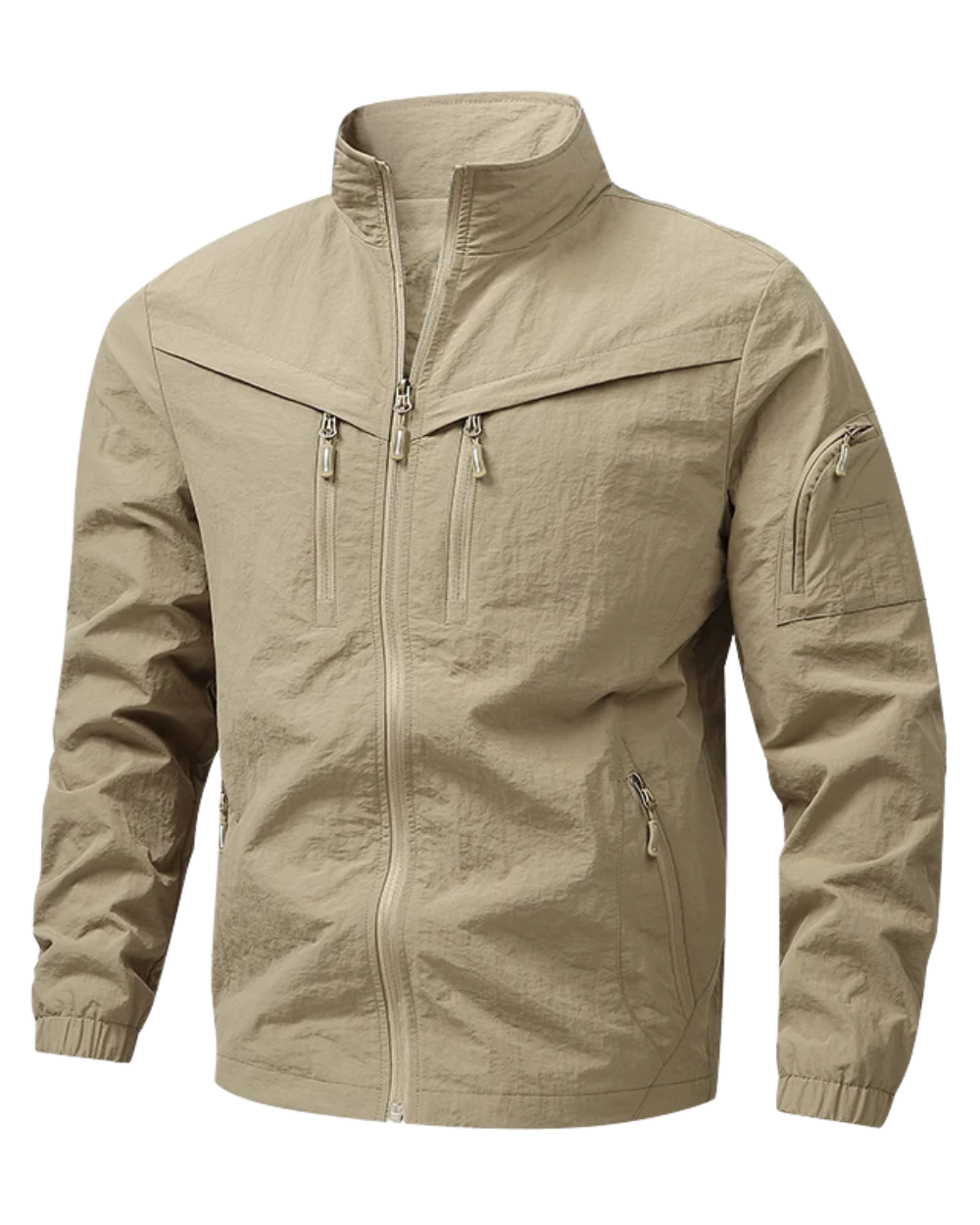 Tymas - Chaqueta Con Cuello Alto y Bolsillo Con Cremallera