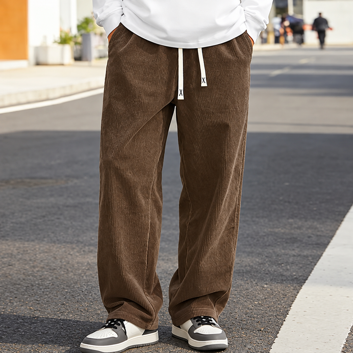 Warren - Pantalones De Corte Ancho Con Cordón Y Bolsillos