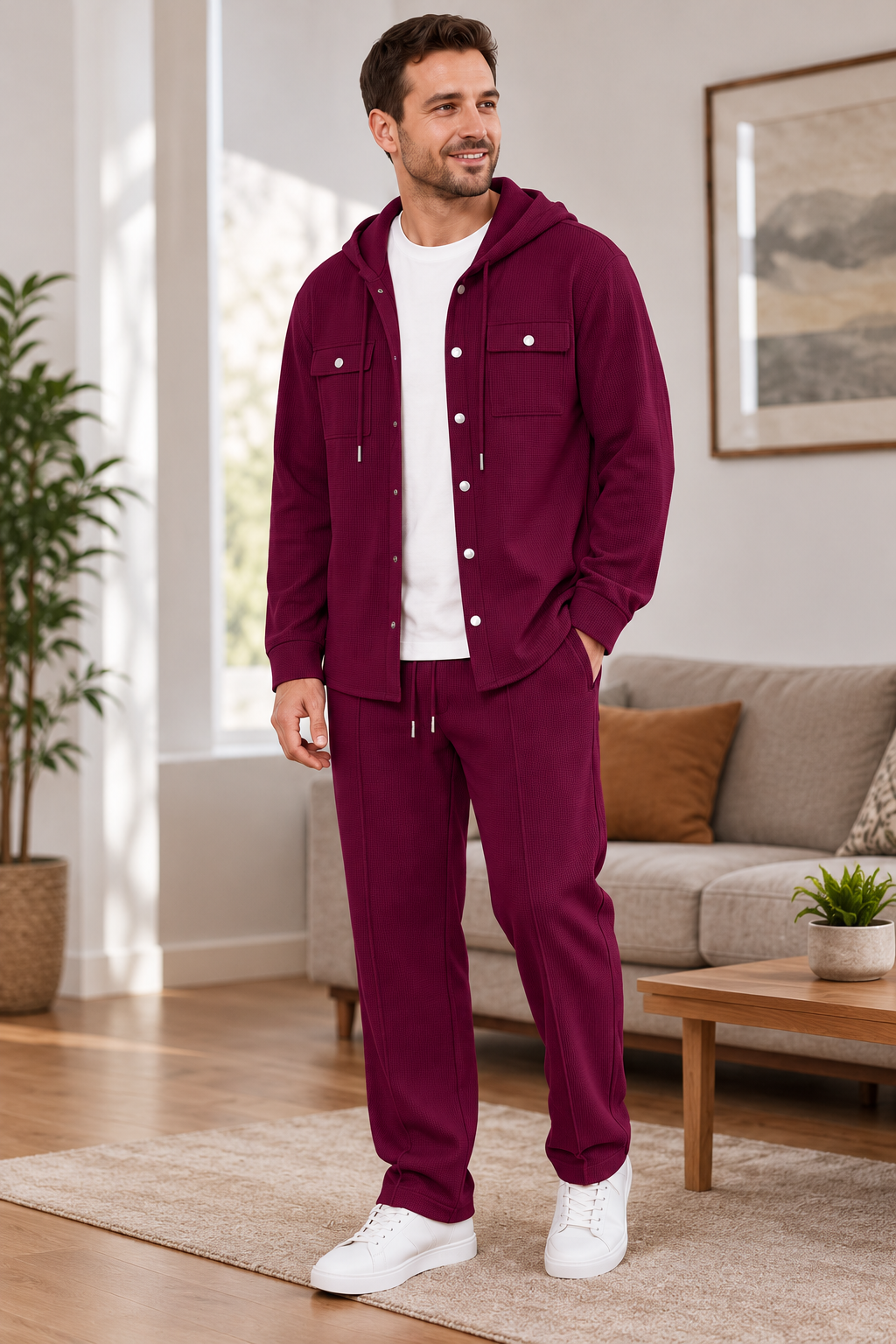 Waylon - Conjunto De Chaqueta Con Capucha Y Pantalones Con Estampado De Rombos
