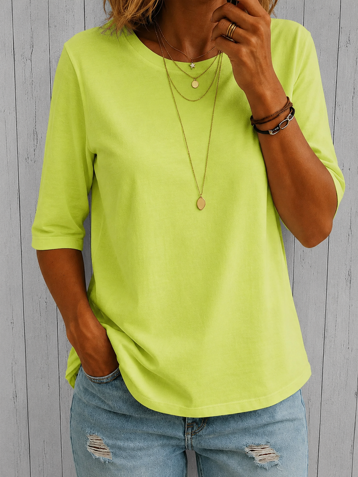 Beela - Cómoda Camiseta Con Cuello Redondo