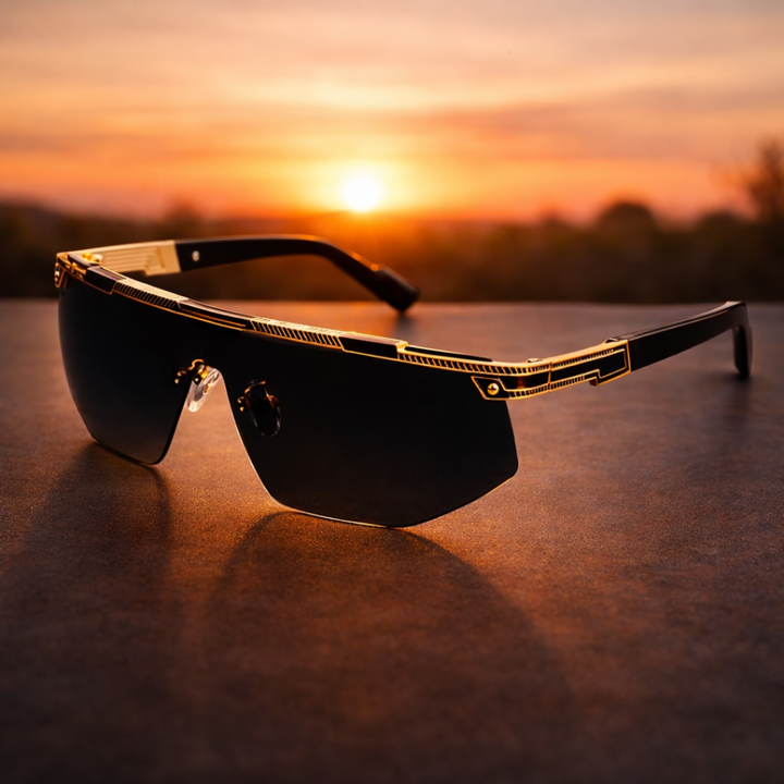 GlareVibe - Gafas De Sol Sin Montura De Forma Irregular