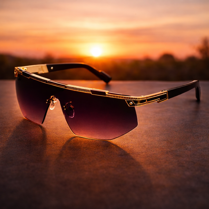 GlareVibe - Gafas De Sol Sin Montura De Forma Irregular