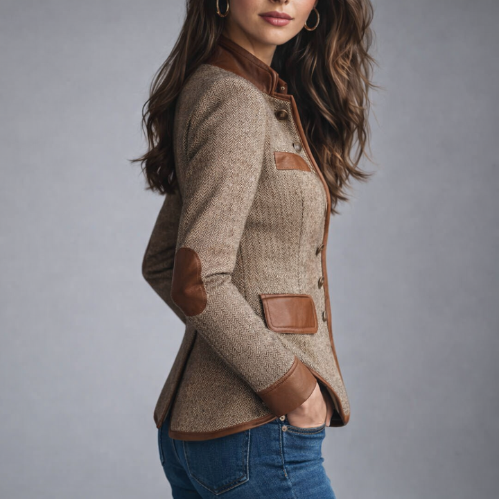 Yvanna - Elegante Chaqueta de Tweed Tradicional