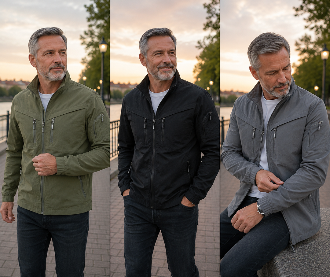 Tymas - Chaqueta Con Cuello Alto y Bolsillo Con Cremallera