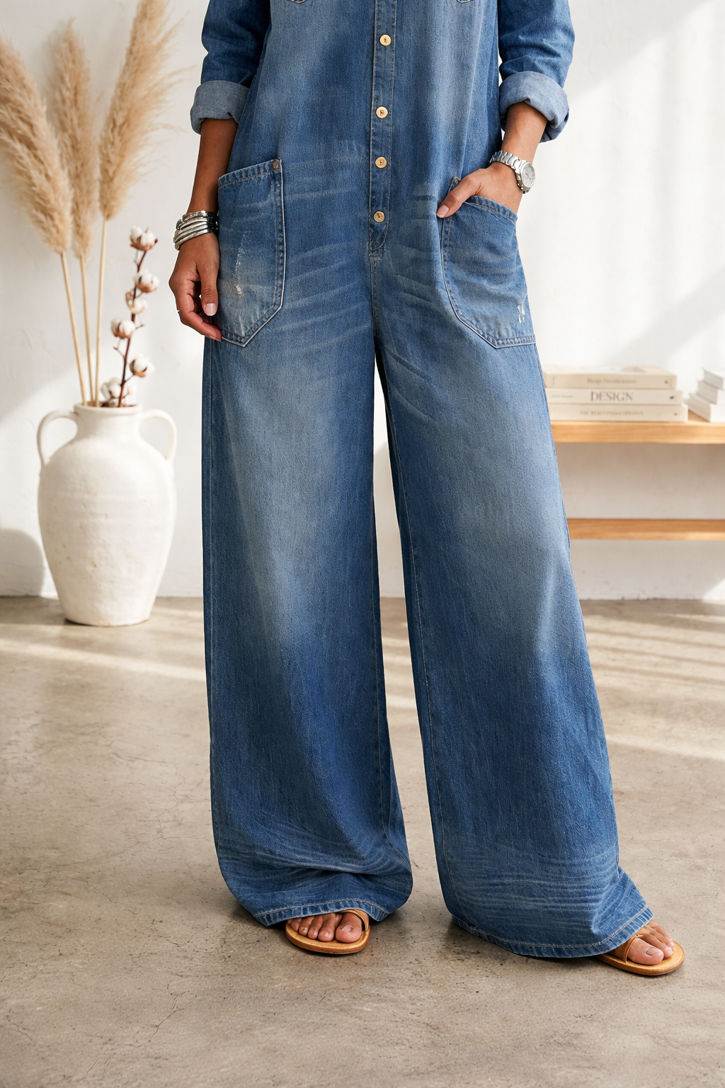 Seleeja - Mono De Denim De Algodón Vintage
