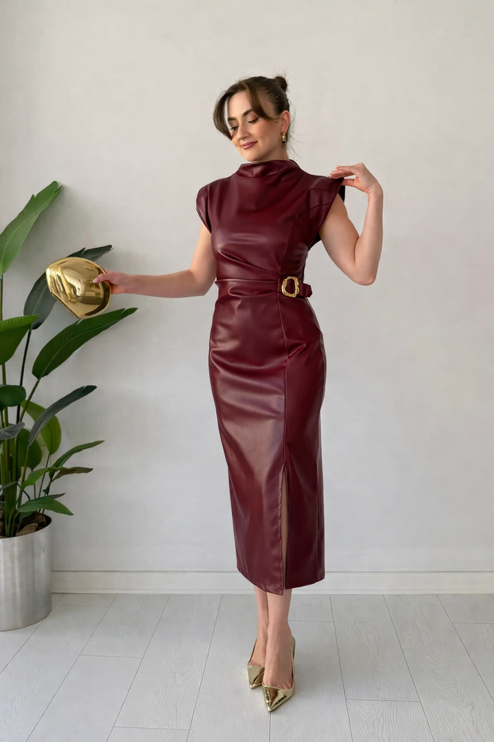 Claudine - Vestido Elegante Con Cinturón