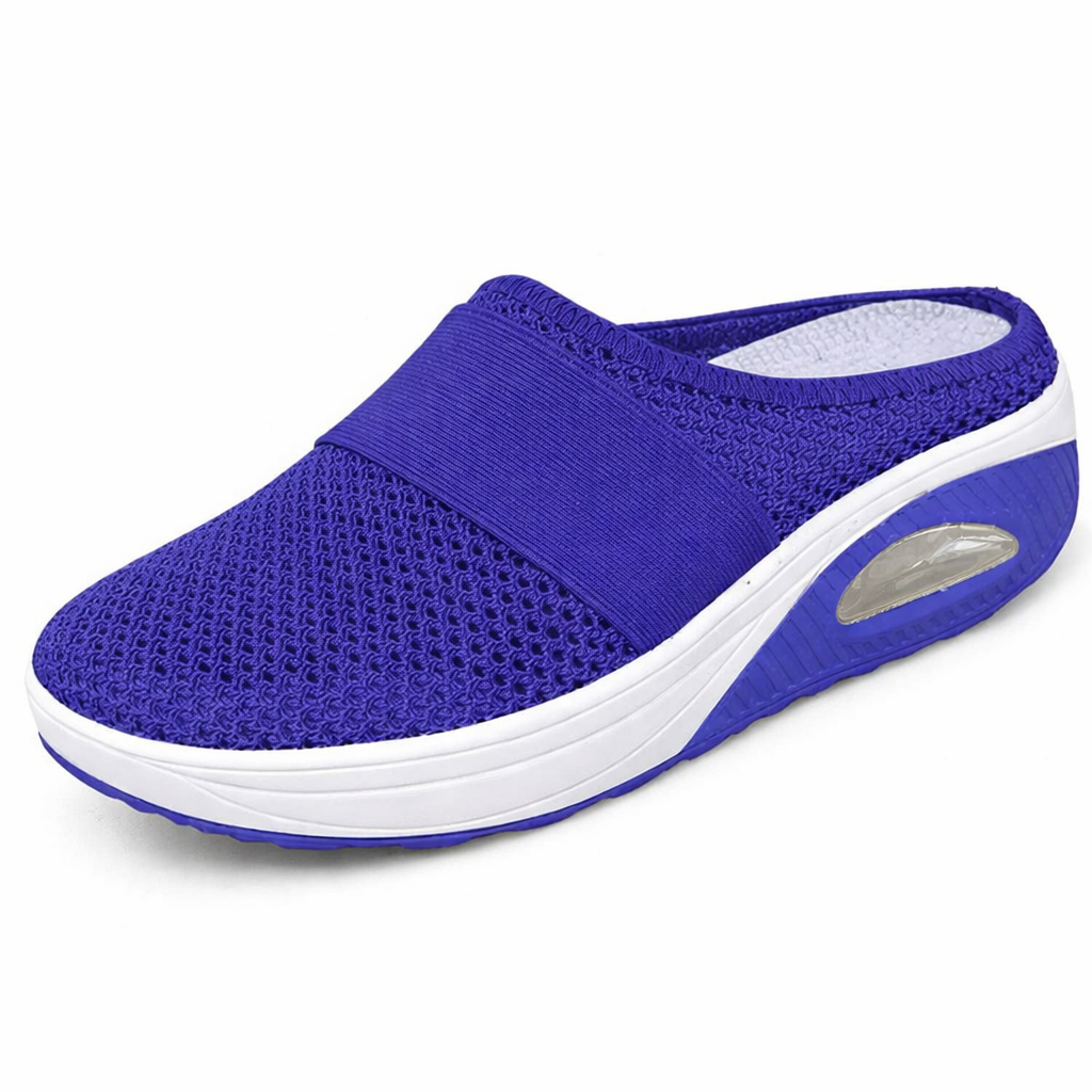Schena - Zapatos Tipo Mule Con Plataforma y Malla Sin Cordones