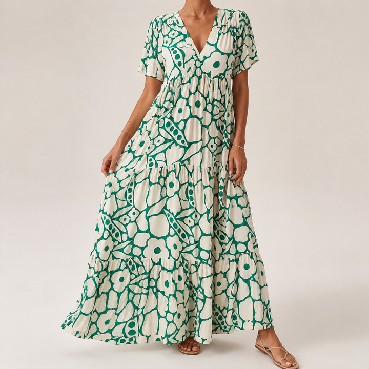 Myrona - Vestido Largo Floral Transpirable