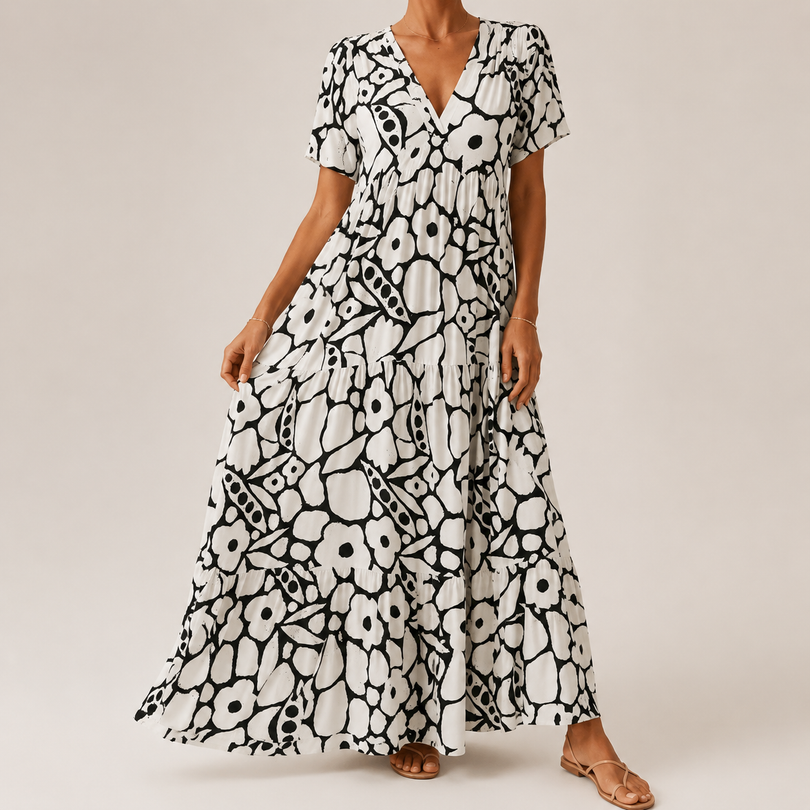 Myrona - Vestido Largo Floral Transpirable