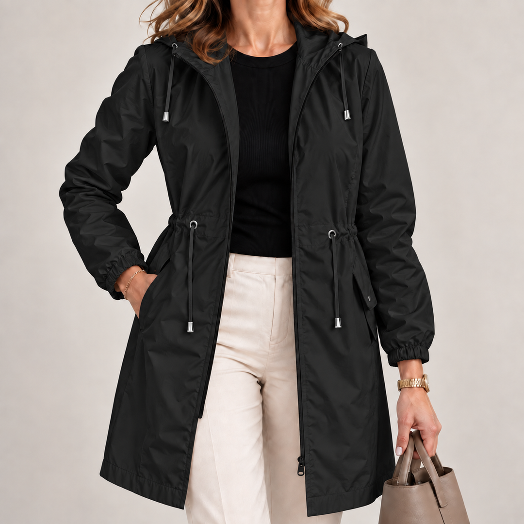Jenevy - Chaqueta Ligera E Impermeable Con Capucha