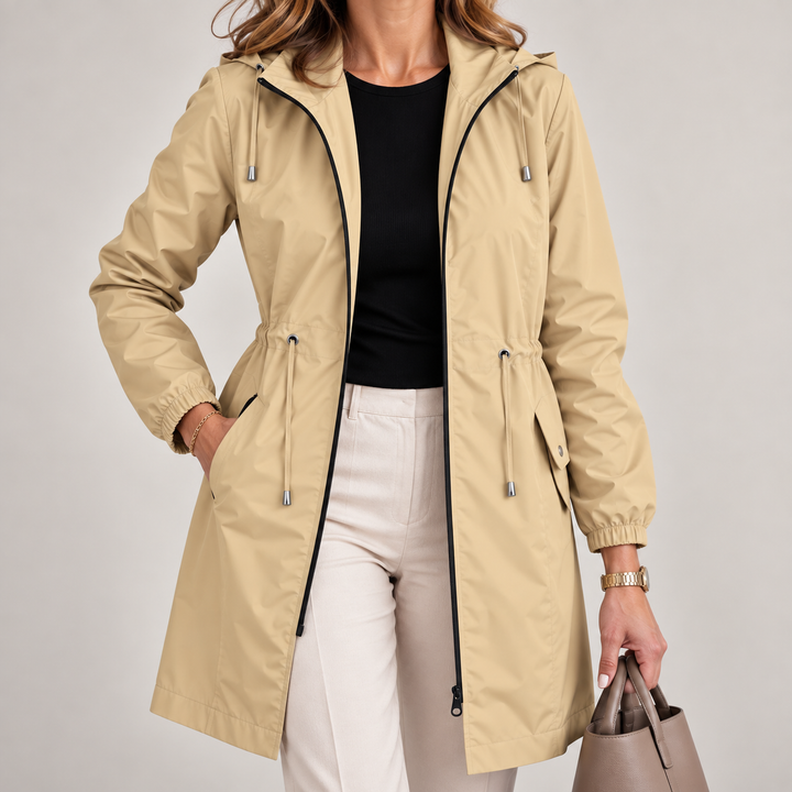 Jenevy - Chaqueta Ligera E Impermeable Con Capucha