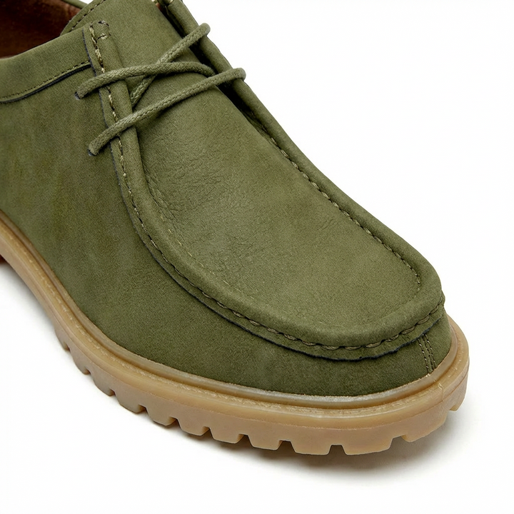 Jasson - Zapatos Con Cordones y Puntera Mocasin de Ante