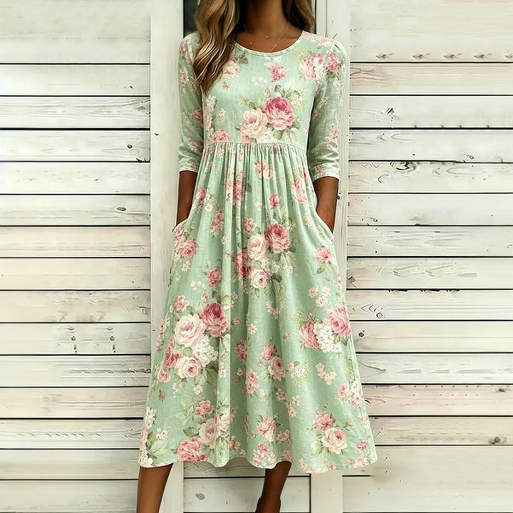 Liniza - Vestido Con Estampado Floral Vintage