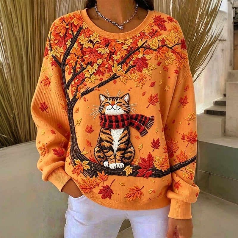 Jivina - Sudadera Informal Con Estampado De Gatos