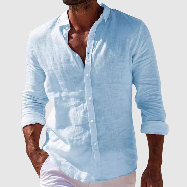 Derrik - Elegante Camisa De Lino De Estilo Costero