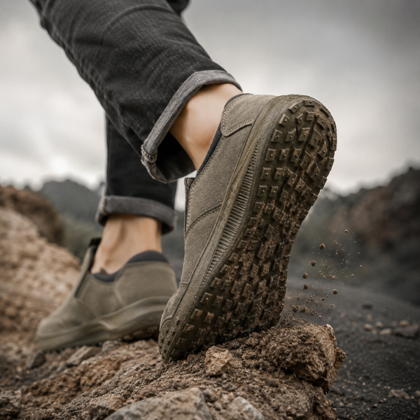 Traveis - Zapatos sin Cordones con Paneles Elásticos y Suelas Texturizadas
