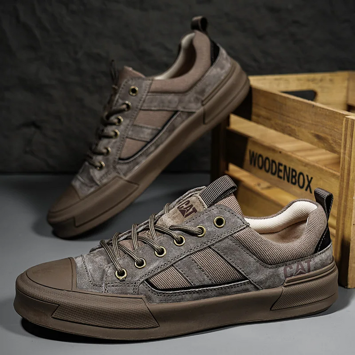Deller - Zapatillas Deportivas de Cuero Informales