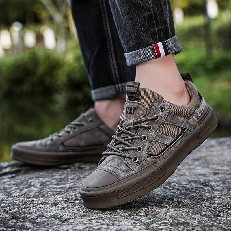 Deller - Zapatillas Deportivas de Cuero Informales