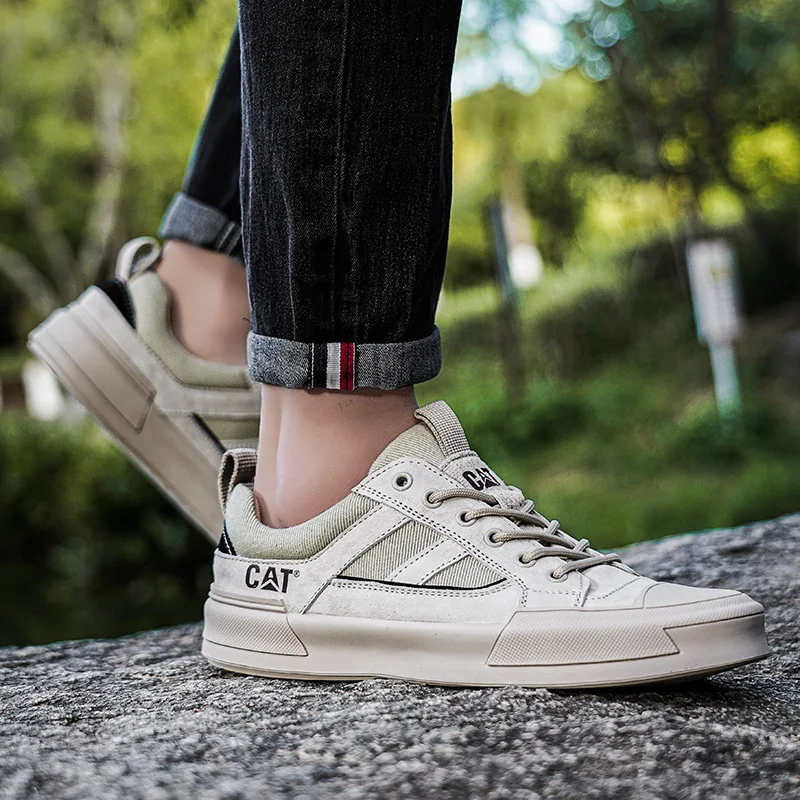 Deller - Zapatillas Deportivas de Cuero Informales