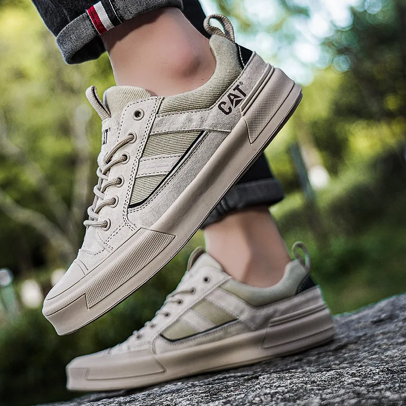 Deller - Zapatillas Deportivas de Cuero Informales