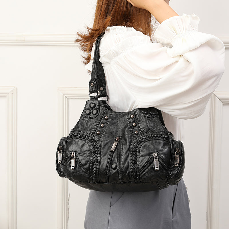 Alician - Bolso Boho con Múltiples Bolsillos con Cremallera
