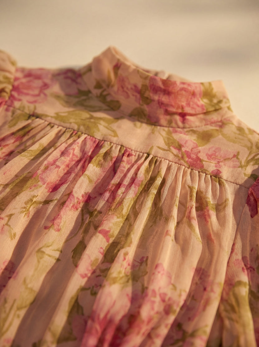 Rimina - Elegante Vestido Floral Con Volantes