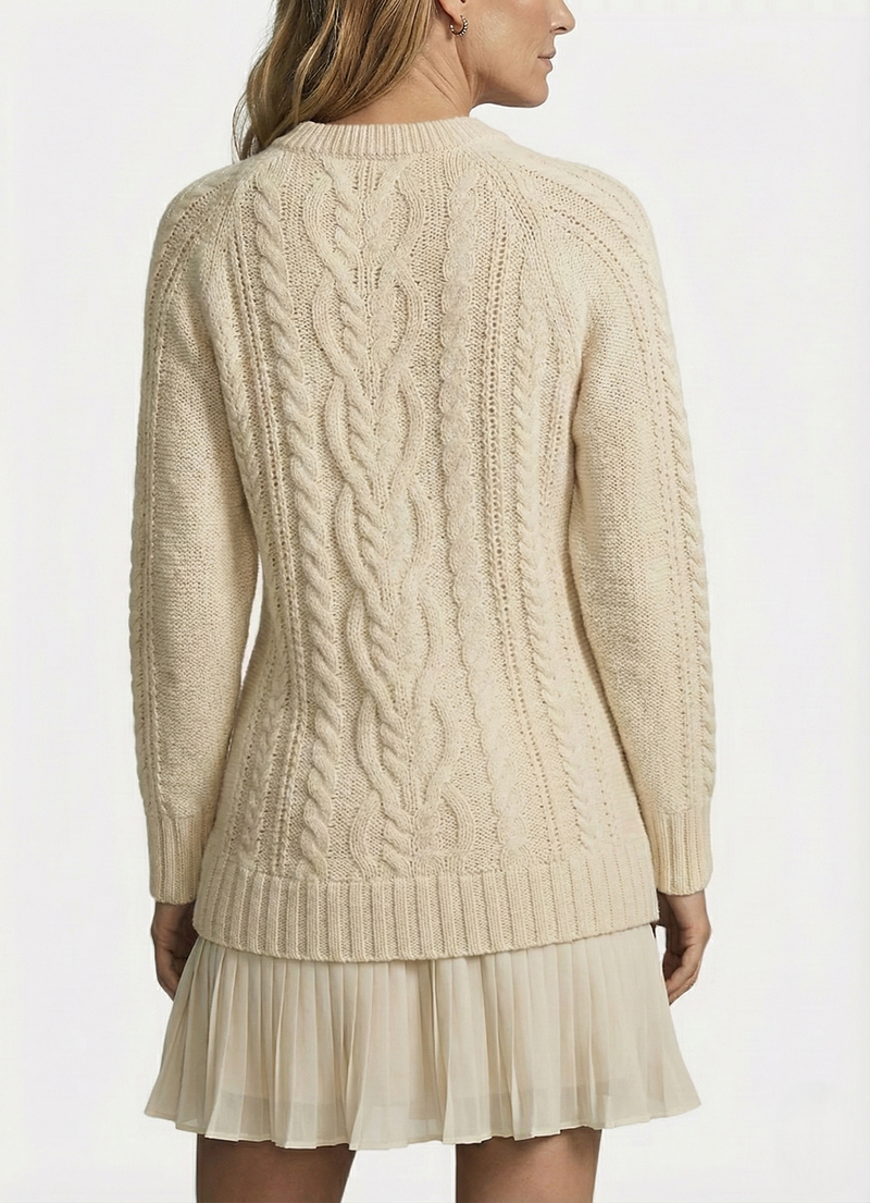 Dilin - Vestido De Punto Con Diseño Trenzado