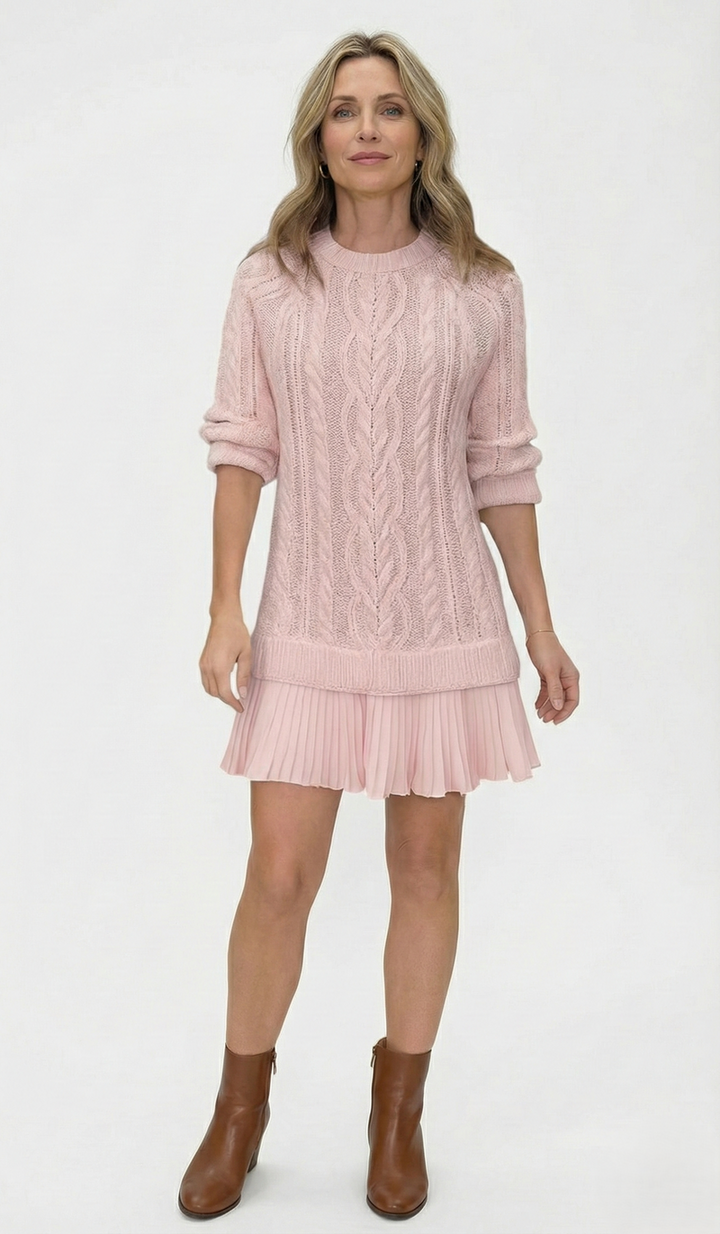 Dilin - Vestido De Punto Con Diseño Trenzado