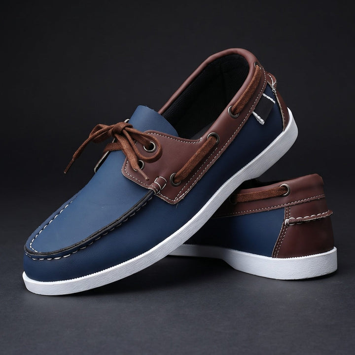 Kuachner - Zapatos Náuticos Con Cordones en la Parte Delantera