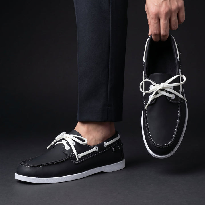 Kuachner - Zapatos Náuticos Con Cordones en la Parte Delantera