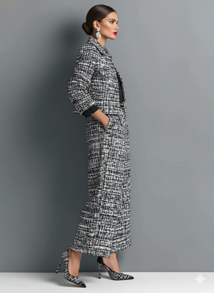 Aderet - Elegante Chaqueta de Manga Larga y Pantalón Informal