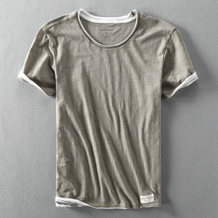Himasha - Camisa de Algodón de Manga Corta