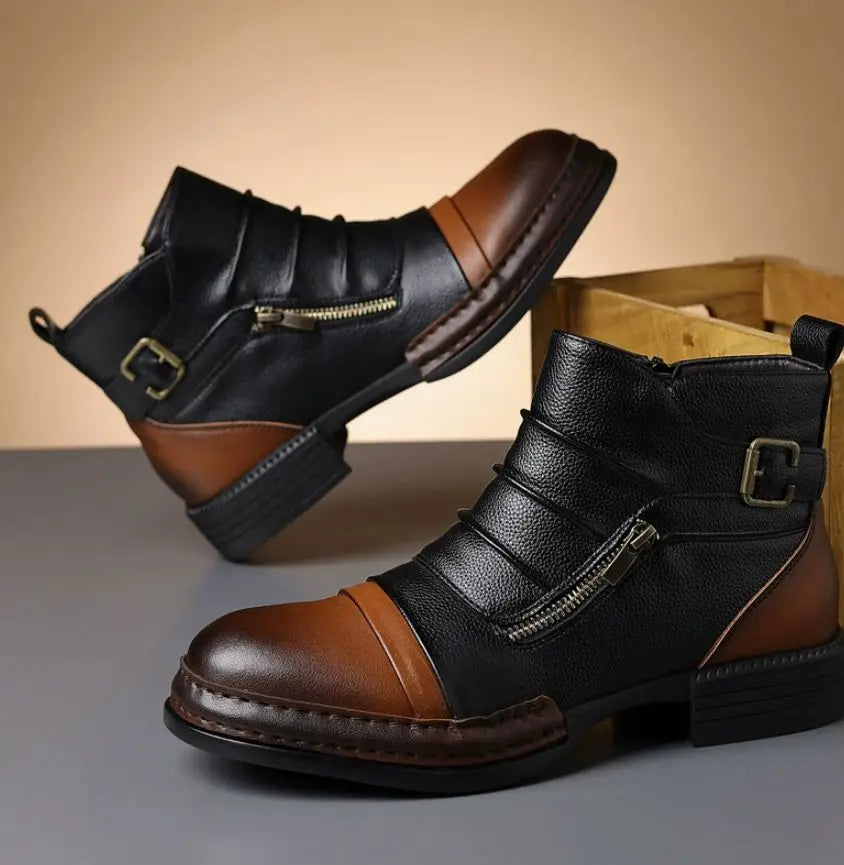 Kramer - Botines De Piel Bicolor