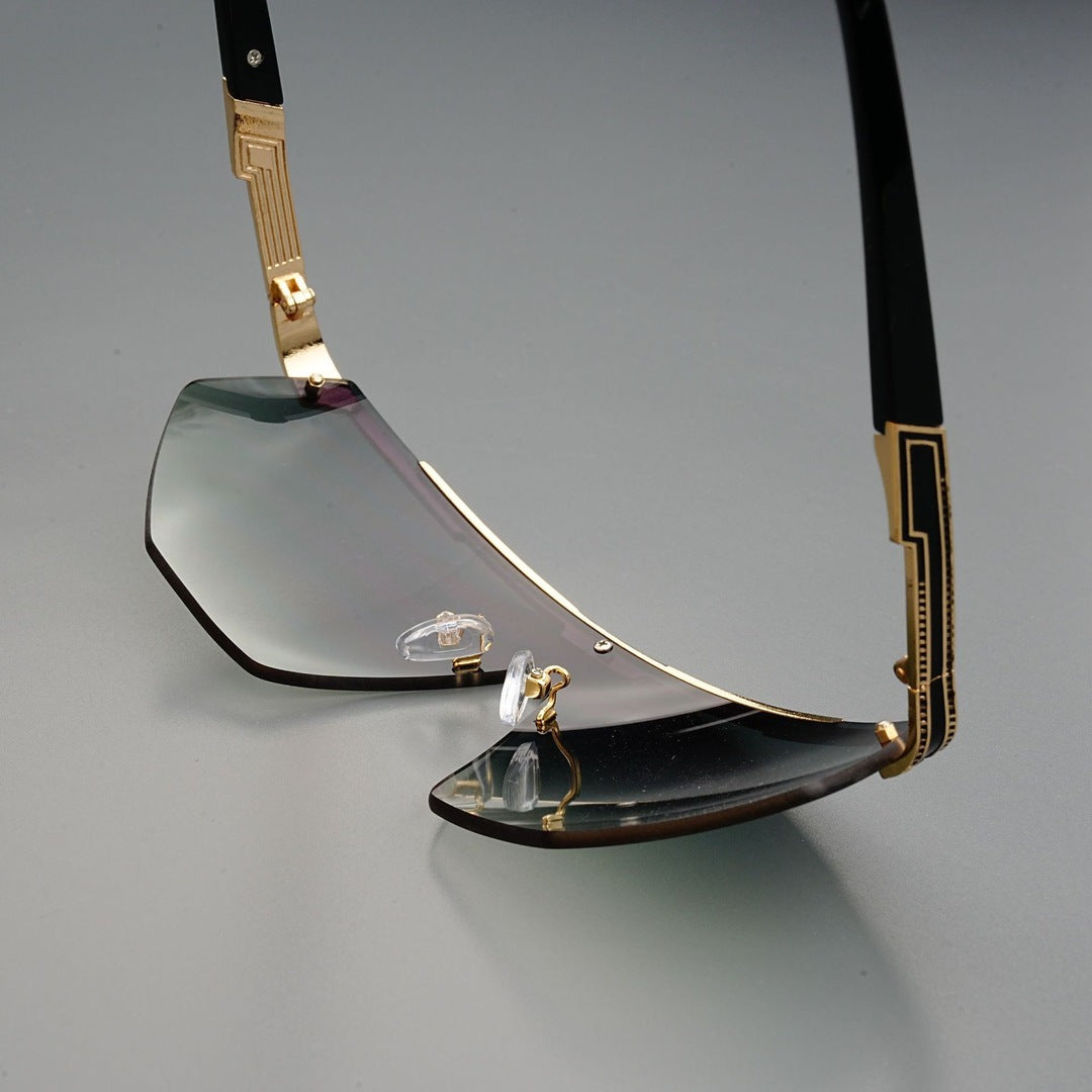 GlareVibe - Gafas De Sol Sin Montura De Forma Irregular