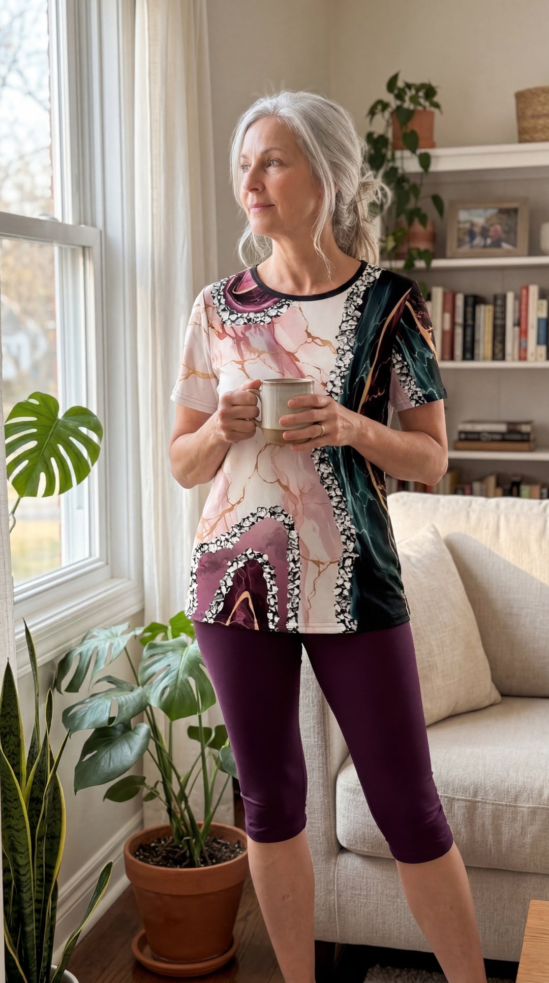 Merena - Conjunto Elástico De Dos Piezas Estampado