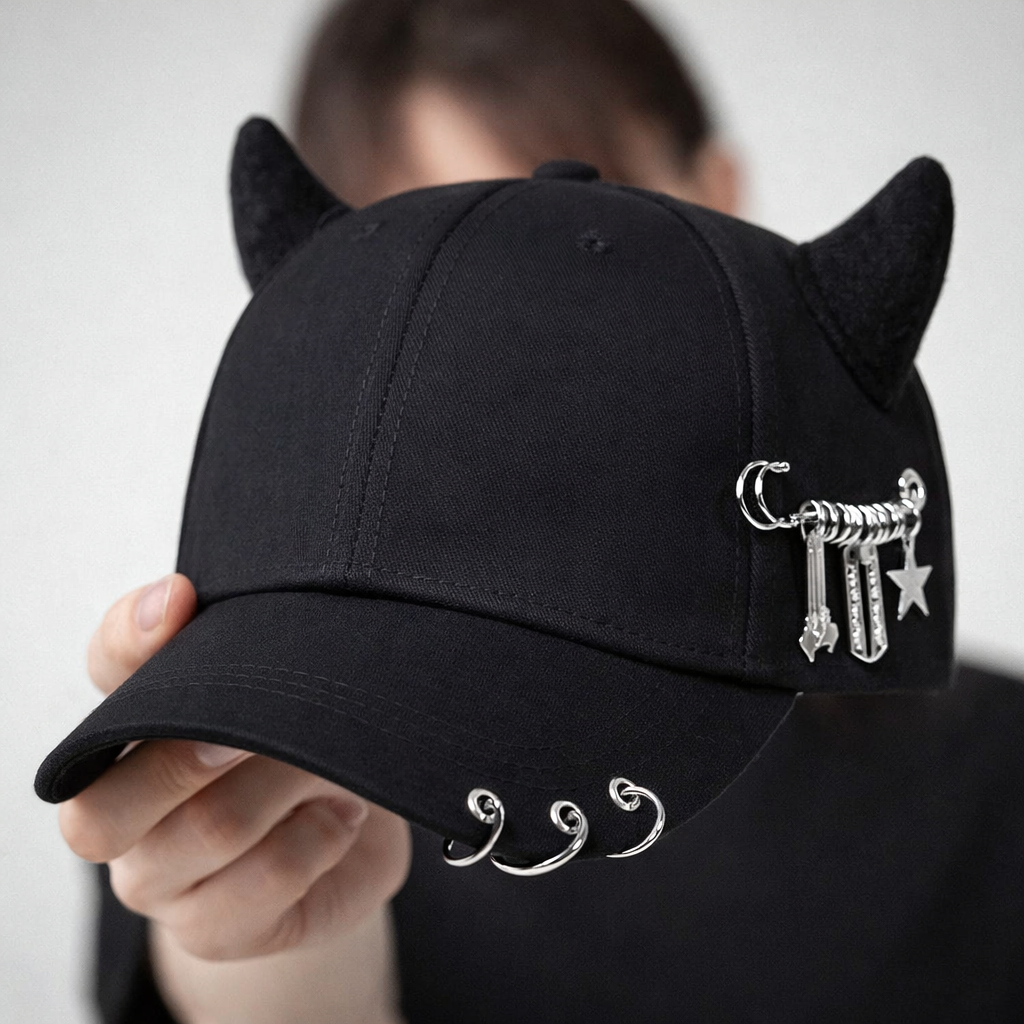 González - Gorra con visera Ajustable de Cuerno de Vaca