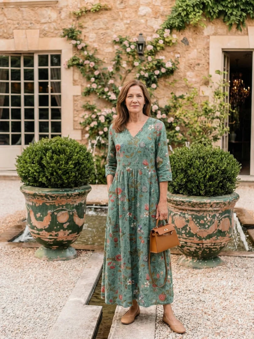 Meriana - Vestido Largo Floral De Alta Calidad