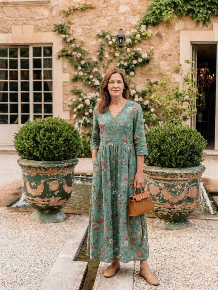 Meriana - Vestido Largo Floral De Alta Calidad
