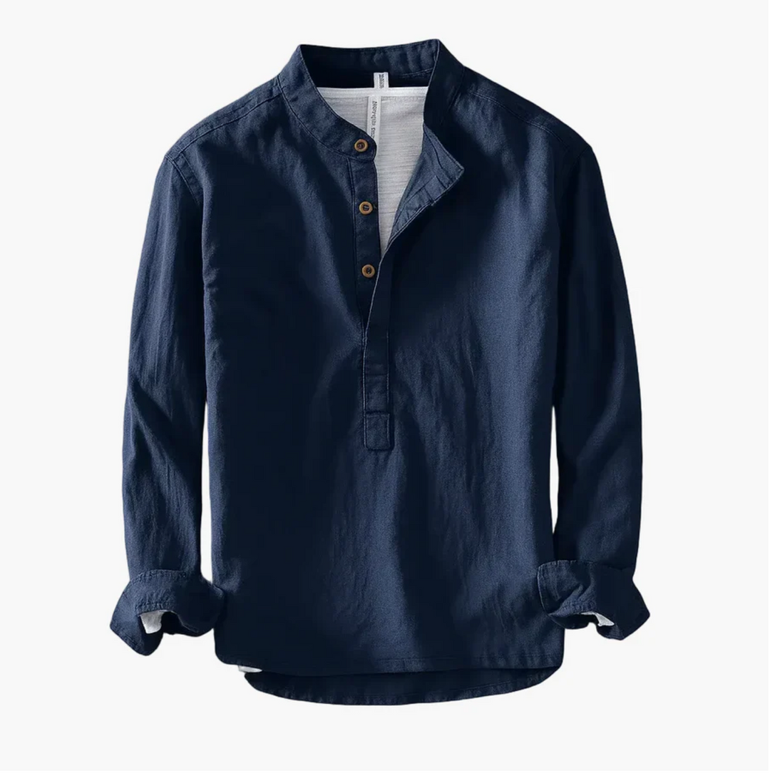 Fintan - Camisa De Verano Con Tapeta De Botones