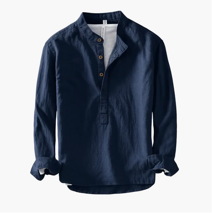 Fintan - Camisa De Verano Con Tapeta De Botones