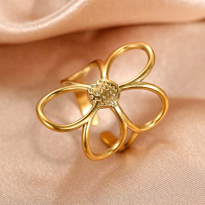Meloni - Anillo Ajustable Inspirado En Una Margarita